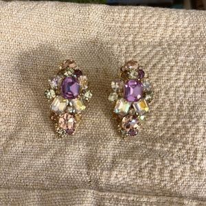 Zara pastel crystal earrings. Ear pierce